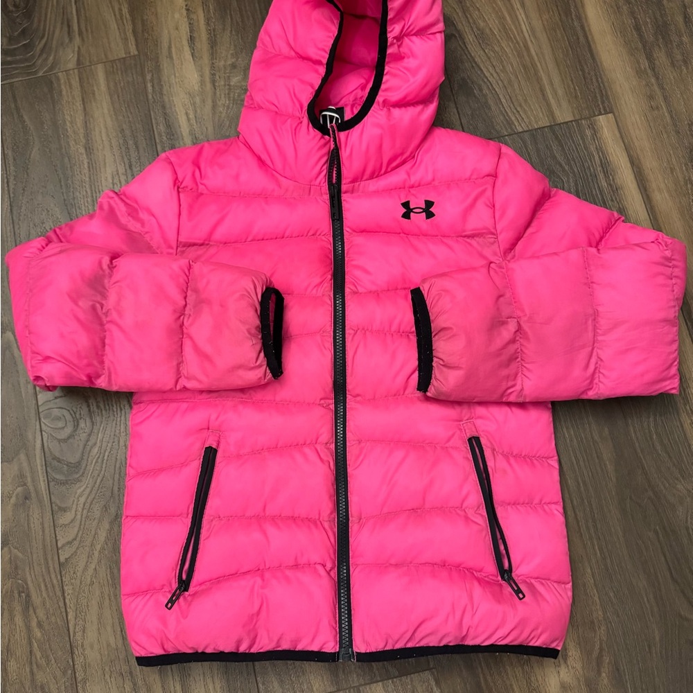 Under Armour Kids Bright Pink Puffer Coat